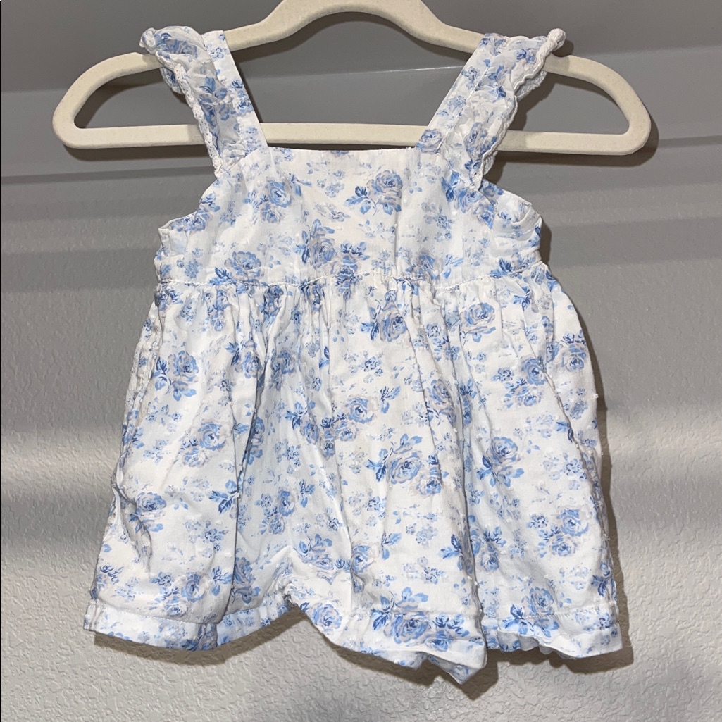Gap Blue And White Floral Kids Dress